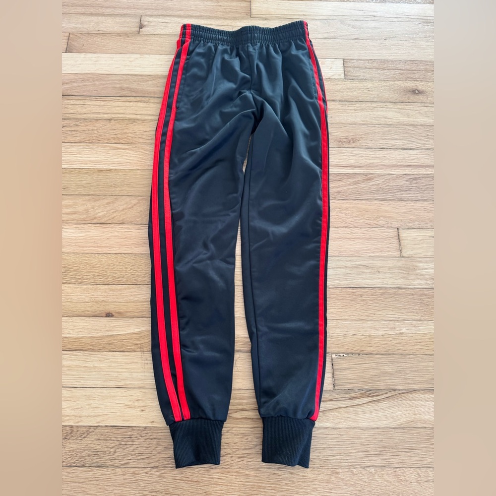 Real Essentials Boys’s Size X-Small Black with Red Stripes Jogger Pants